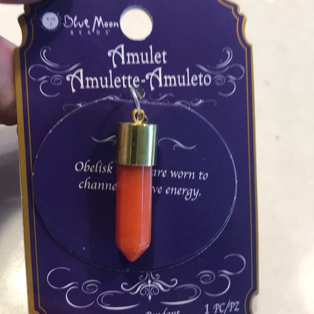 Obelisk stone pendant 5/$30